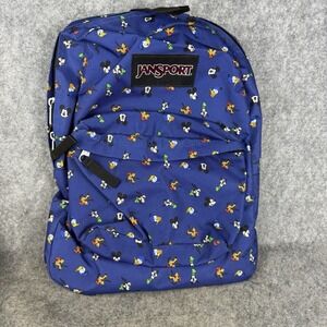 Jansport Disney Superbreak Collaborations Backpack Navy Fab 5 Allover Print NWOT